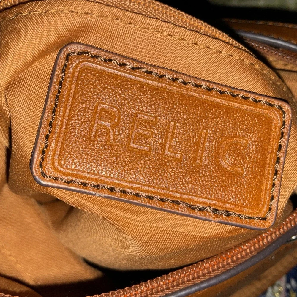 Relic Soft Leather Brown Crossbody With Multi-pockets 10